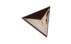 STONE SEWING TRIANGLE SILVER BLACK