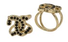 RING FOR ΦΟΥΛΑΡΙ METAL WITH STRASS GOLD