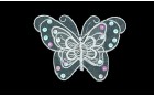 MOTIF ΟΡΓΑΝΖΑ BUTTERFLY EMBROIDERY WHITE
