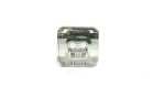 BUTTON STRASS SQUARE 2 HOLES WHITE
