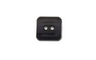 BUTTON STRASS SQUARE 2 HOLES BLACK