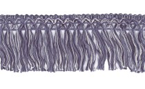 FRINGE WITH KNIT COTTON WITH POLYESTER
