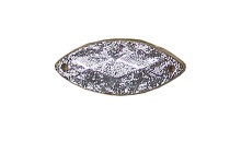 STONE SEWING SILVER OVAL
