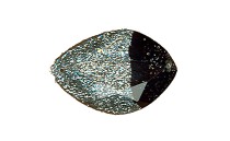 STONE SEWING OVAL SILVER BLACK