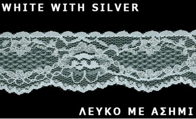 LACE NYLON WHITE WITH METAL YARN