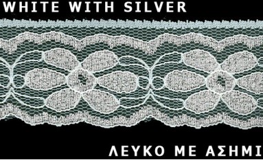 LACE NYLON WHITE WITH METAL YARN