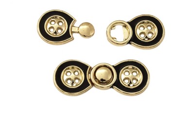 CLASP METAL WITH ENAMEL 4 HOLES