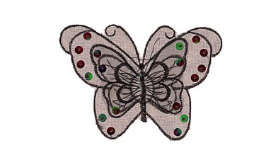 MOTIF ΟΡΓΑΝΖΑ BUTTERFLY EMBROIDERY