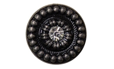 BUTTON METAL WITH SHANK - FOOT AND STRASS